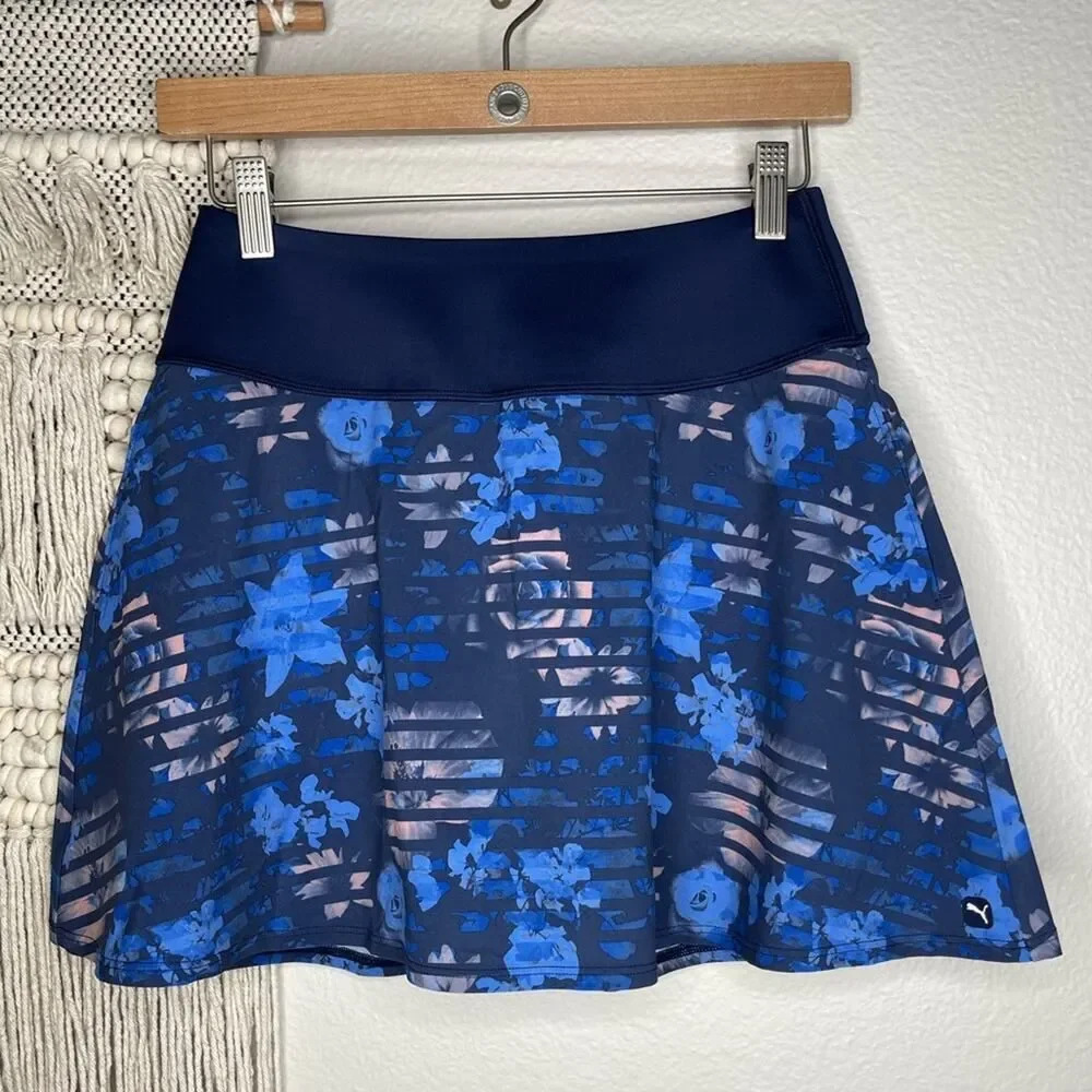 PUMA PWRShape Blue Floral Golf Skirt Skort XS